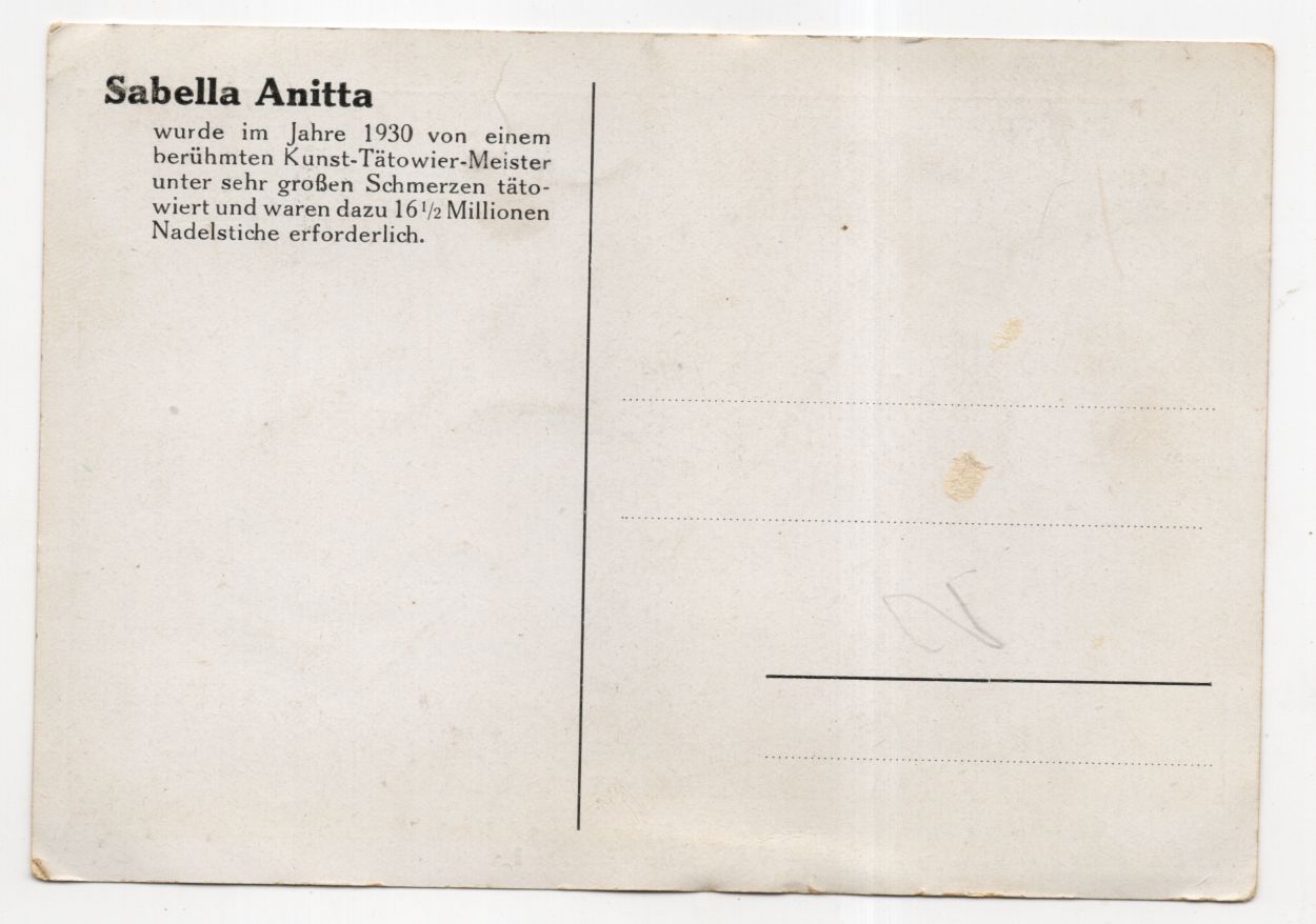 Ak Sabella Anitta tätowierte Dame Frau Tattoo Ak Sabella Anitta tätowierte Dame Frau Tattoo