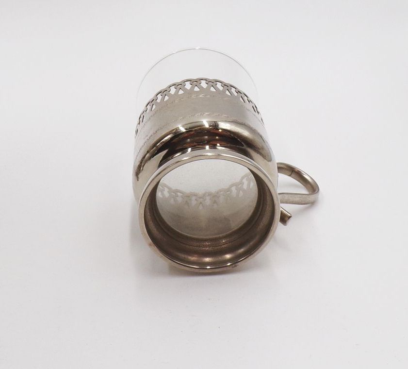 Alter Samowar UdSSR mit 2 Teegläsern 