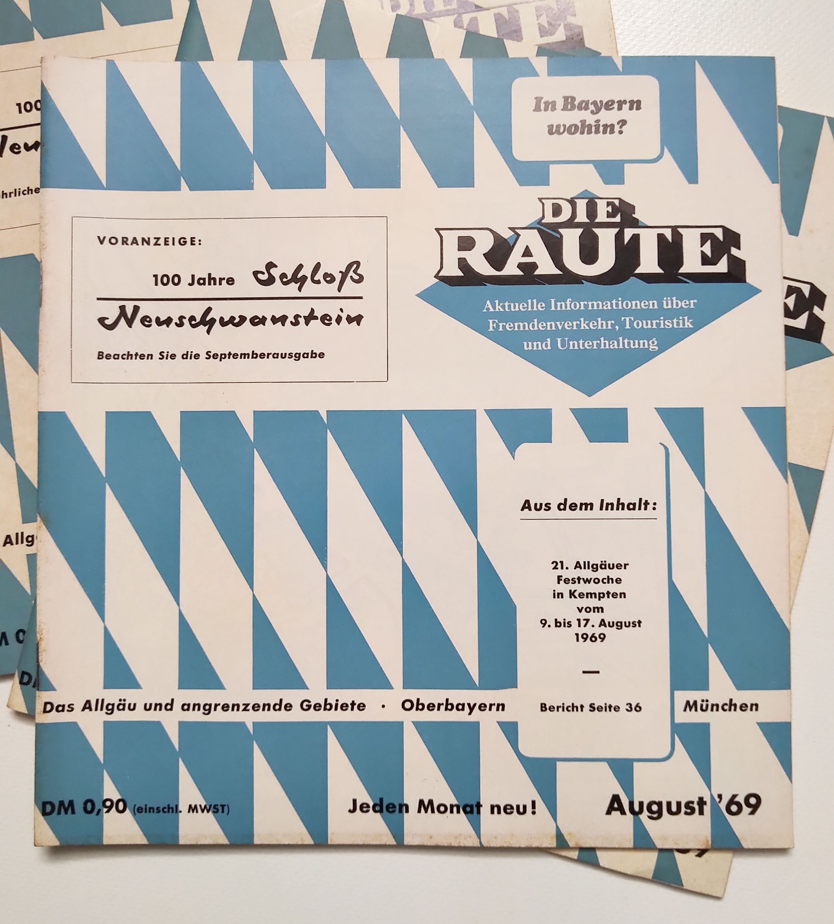 Bayrische Monatsschrift Die Raute Touristik Unterhaltung alte Zeitschrift 1969 Bayrische Monatsschrift Die Raute Touristik Unterhaltung alte Zeitschrift 1969