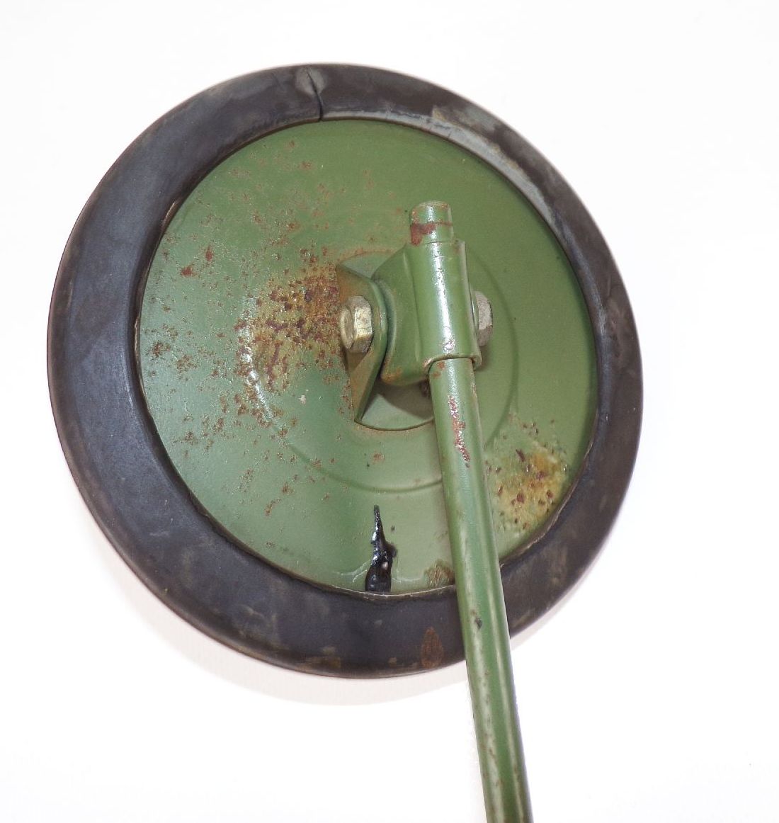 Alter Spiegel Armeegrün rund Jeep P3 P2M UAZ GAZ G5 Horch Trabant Kübel