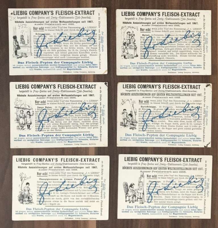 Nr 452 Liebig Sammelbilder Serie 6 Stück Aus dem Wald und Feld