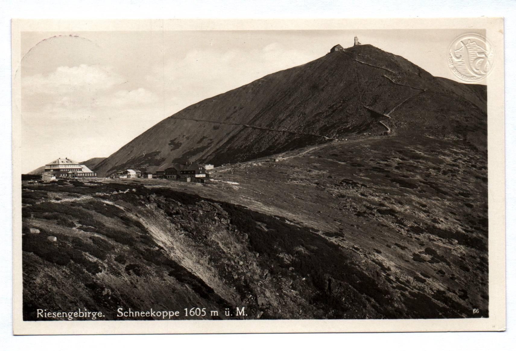 Foto Ak Riesengebirge Schneekoppe 1933 Böhmen
