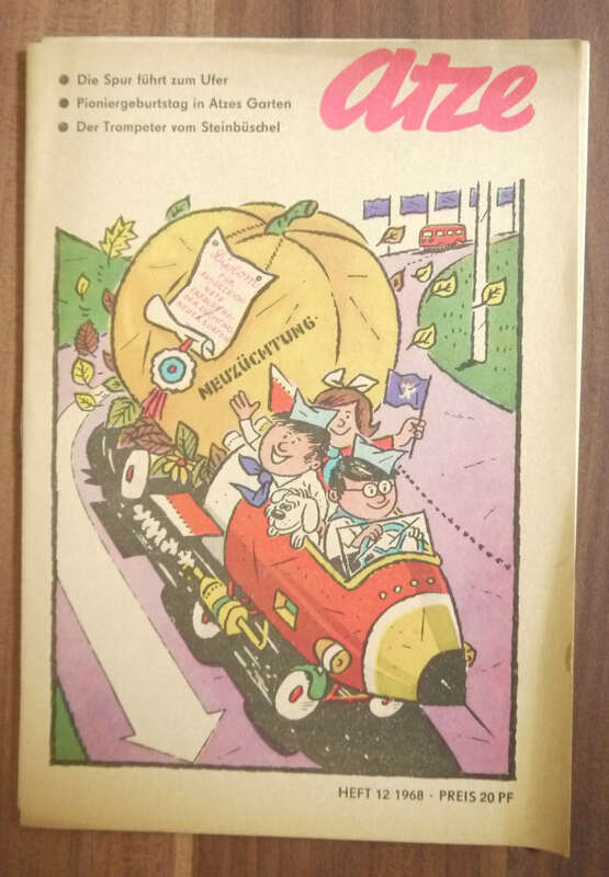 DDR Kinder Heft Comic Atze Die Spur führt zum Ufer 1968