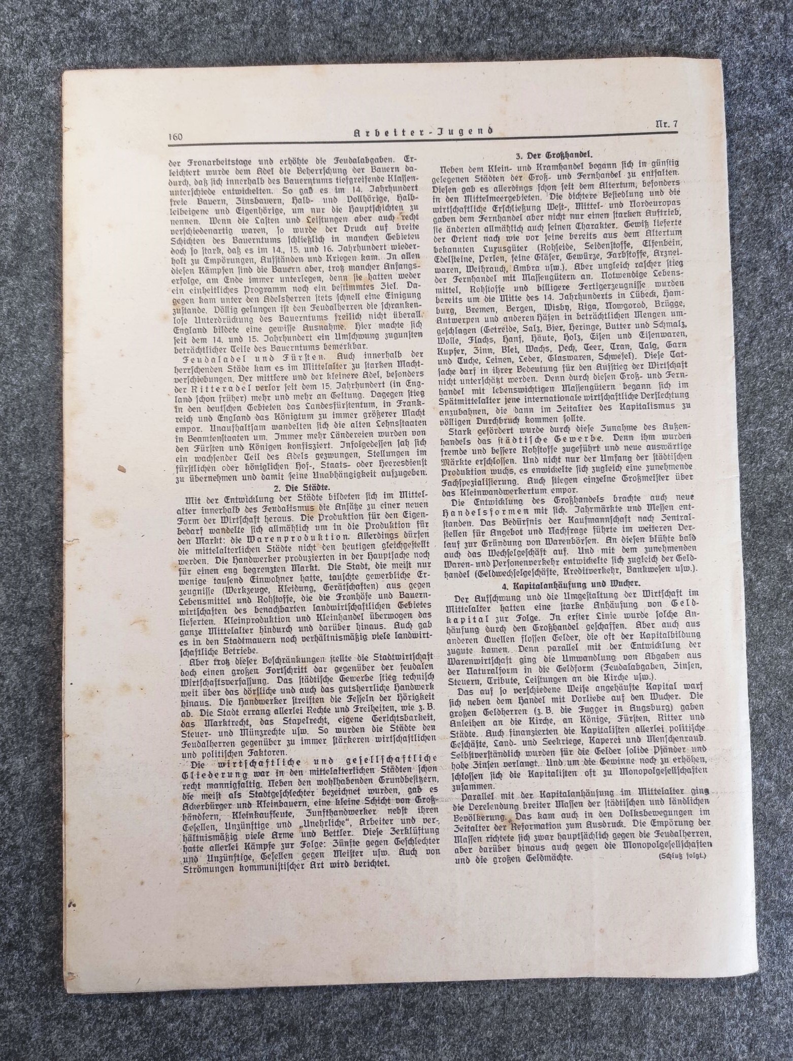 Monatsschrift Arbeiter Jugend 21 Jahrgang Nr 7 Zeitschrift Monatsschrift Arbeiter Jugend 21 Jahrgang Nr 7 Zeitschrift
