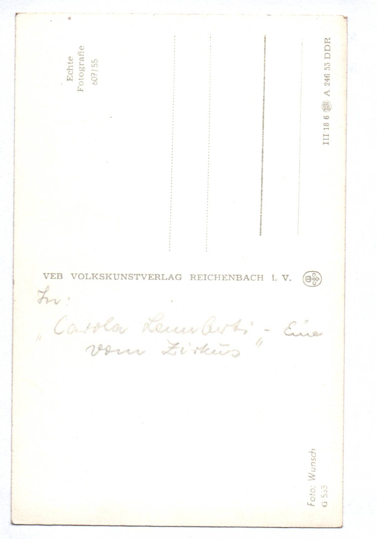 Ak Edwin Marian Film Carola Lamberti 1955 DDR Ak Edwin Marian Film Carola Lamberti 1955 DDR