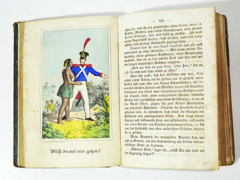 Karl Gottlieb Seibt Schuhmacher Zittau Reisen und Kriegstaten Lithos 1850er Ostindien