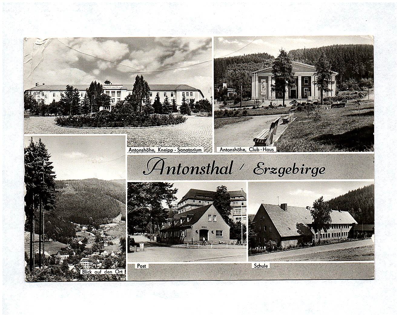 Ak Antonsthal Erzgebirge Antonshöhe Kneipp Sanatorium Clubhaus DDR Post Schule Ak Antonsthal Erzgebirge Antonshöhe Kneipp Sanatorium Clubhaus DDR Post Schule