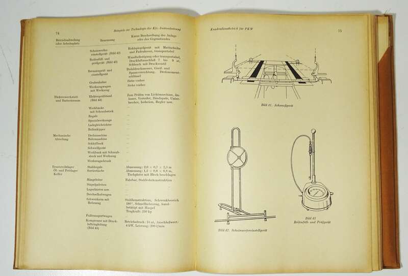 Technologische Grundzüge der Kraftfahrzeuginstandsetzung 1960 DDR