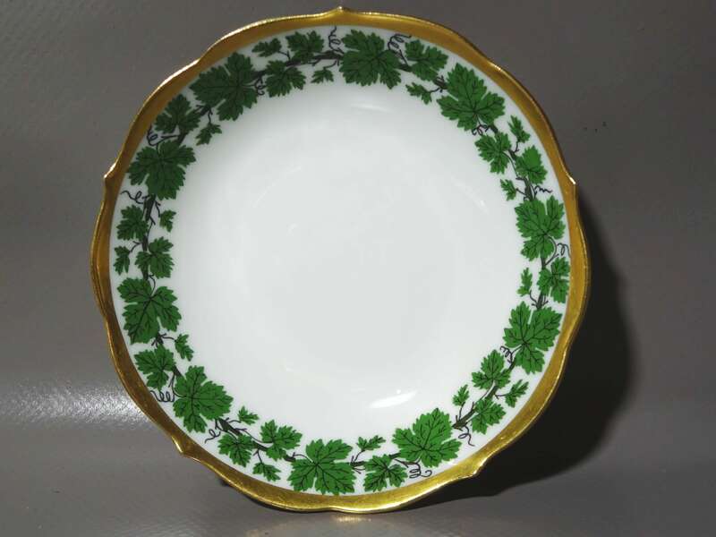Meissen Mokka Gedeck Schwanenhals Weinlaub Goldrand 1 Wahl Porzellangedeck 2 teilig 