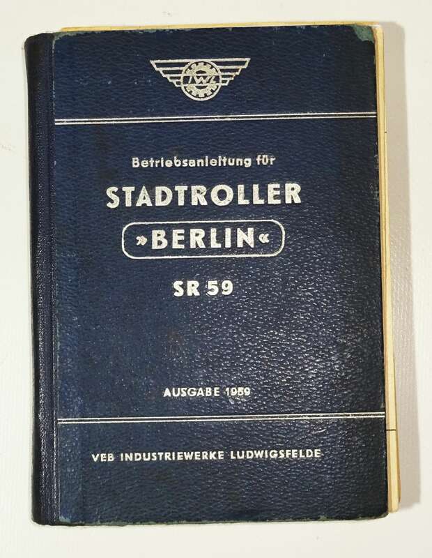 Betriebsanleitung für Stadtroller Berlin SR59 Ausgabe 1959 Original