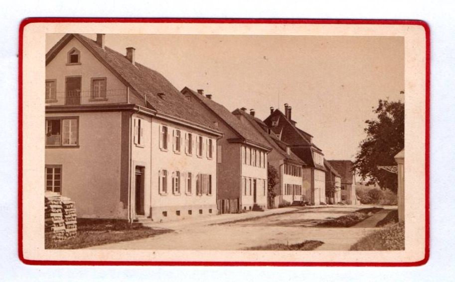 CDV Foto Strasse in Königsfeld um 1870 CDV Foto Strasse in Königsfeld um 1870