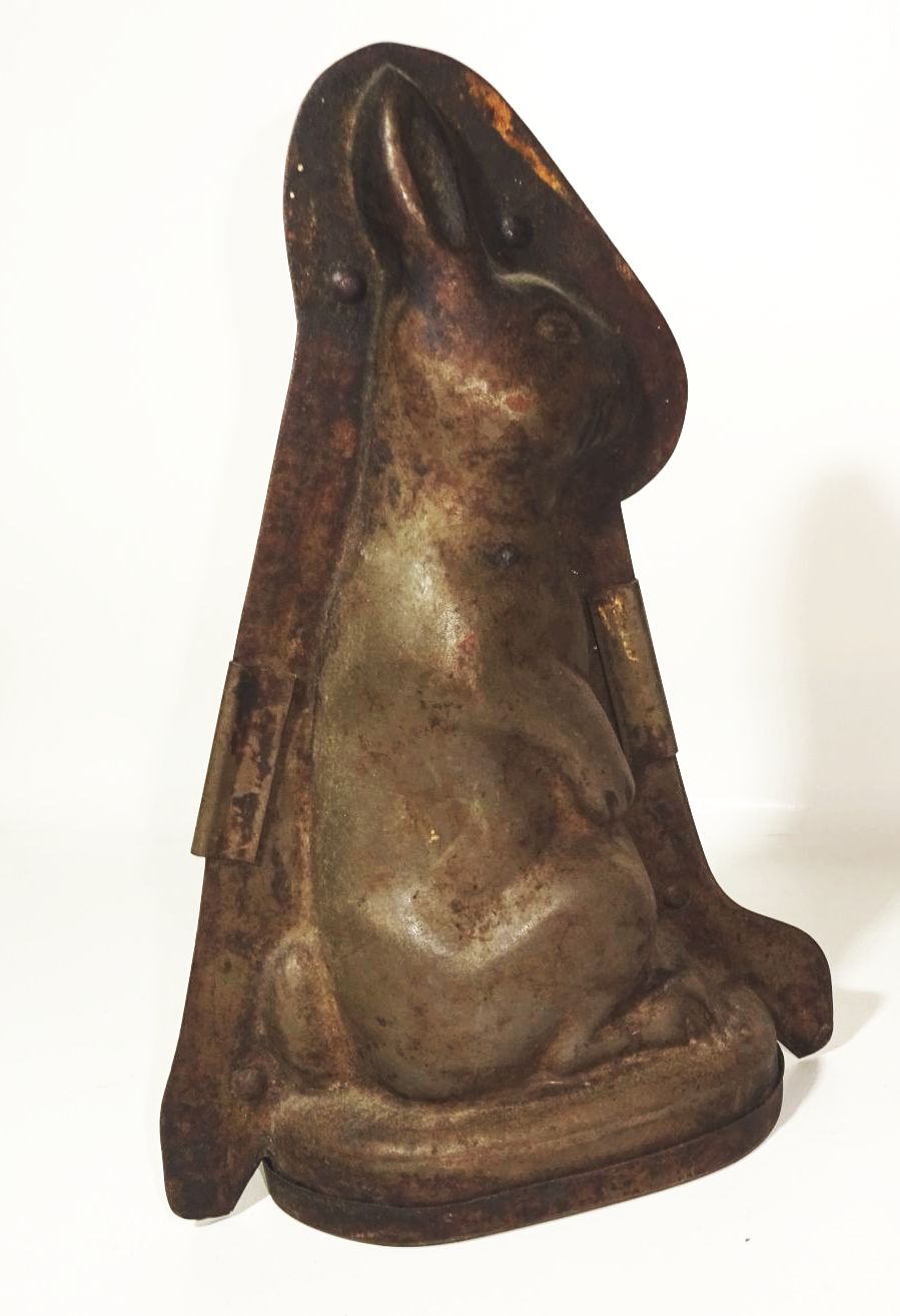 Alte Schokoladenform Osterhase großer Hase Konditor 