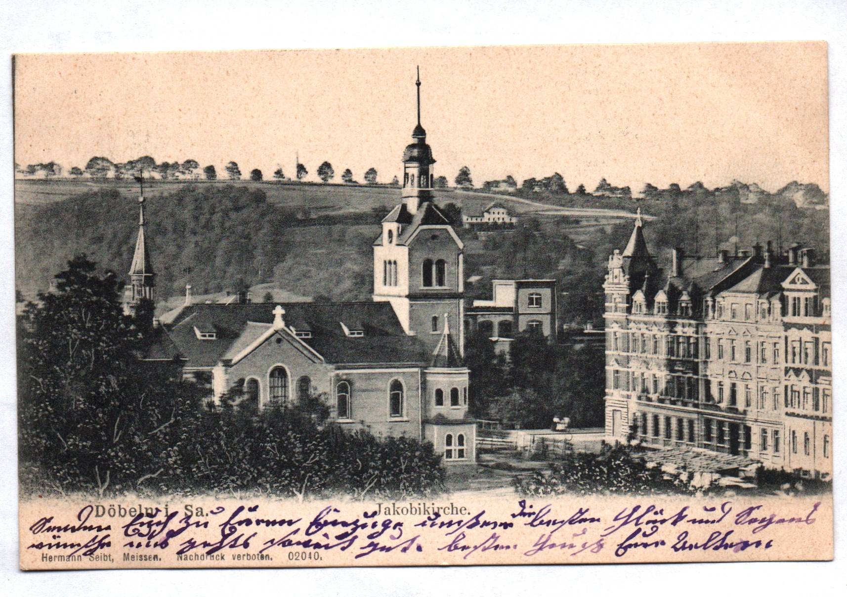 Litho Ak Döbeln Jakobikirche 1904