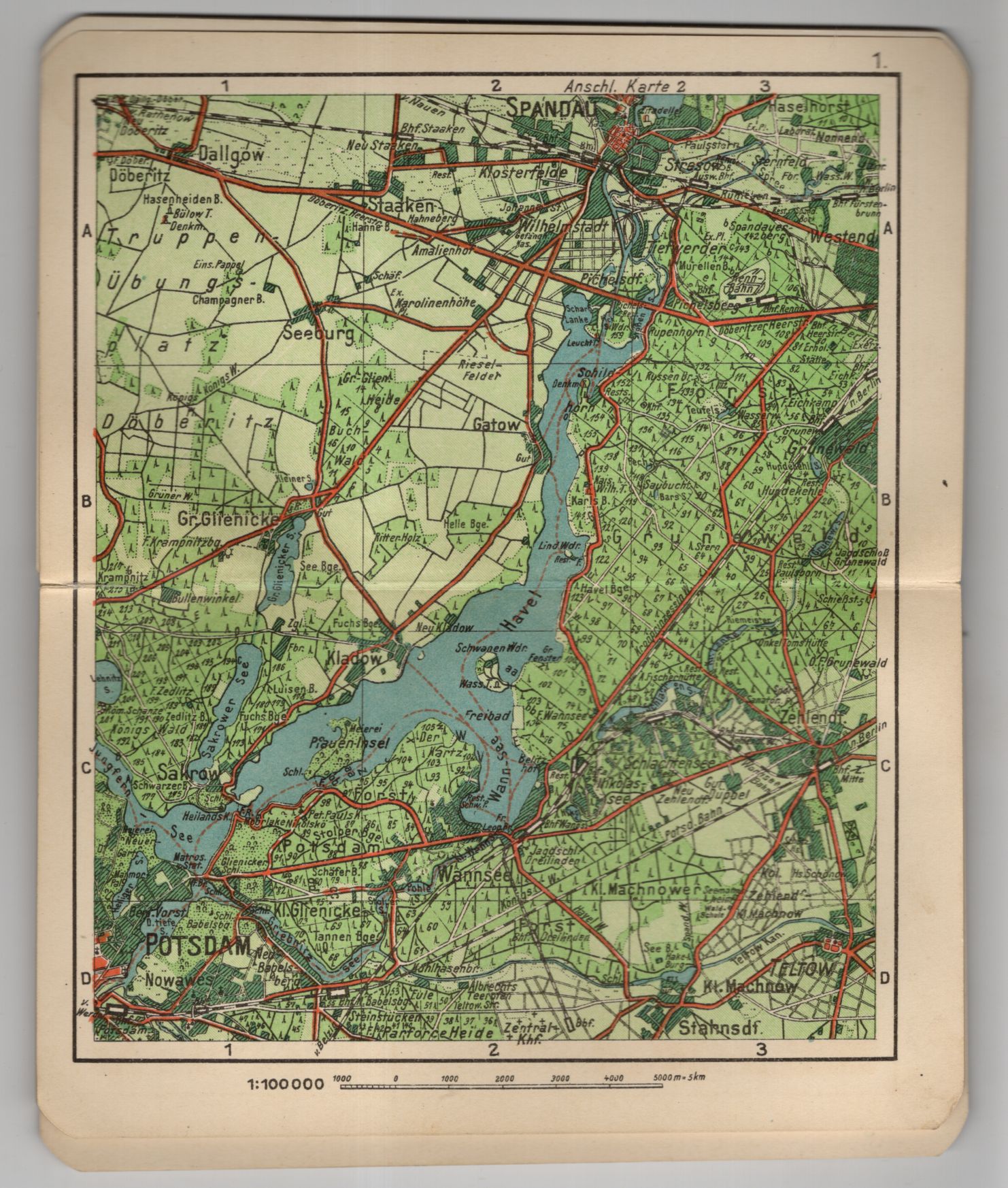 Silva Märkischer Wanderatlas Mark Brandenburg um 1920