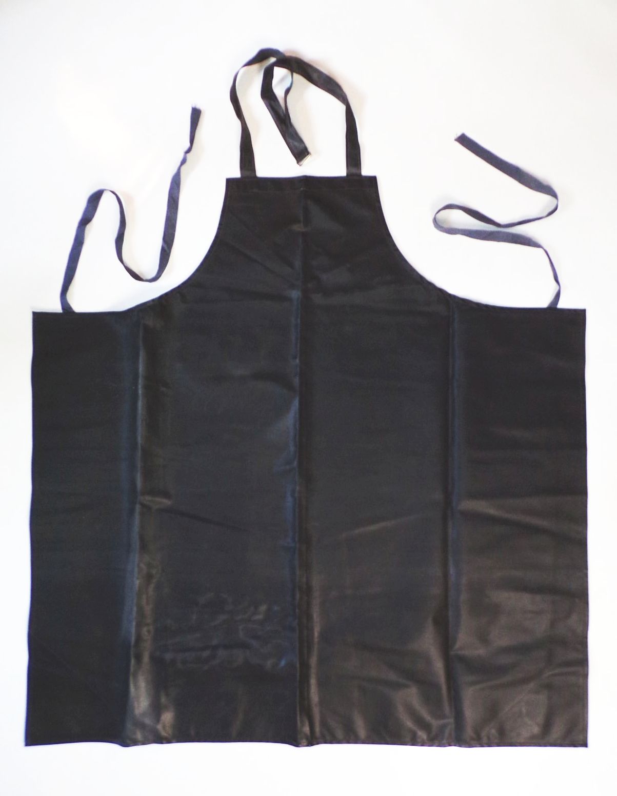 Alte Schürze Gummi Arbeitsschürze Schwarz DDR Vintage 