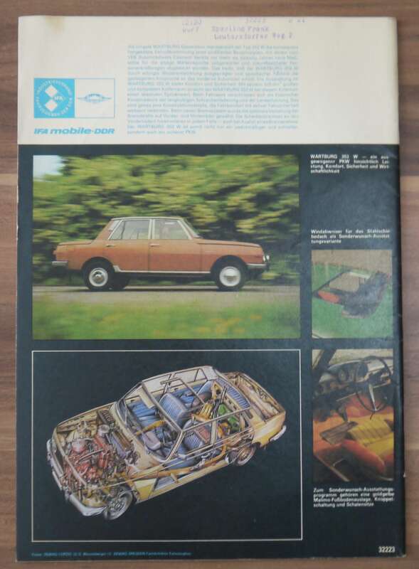 KFT Meßergebnisse und Details der neuen Trabant Heizung Januar 1977