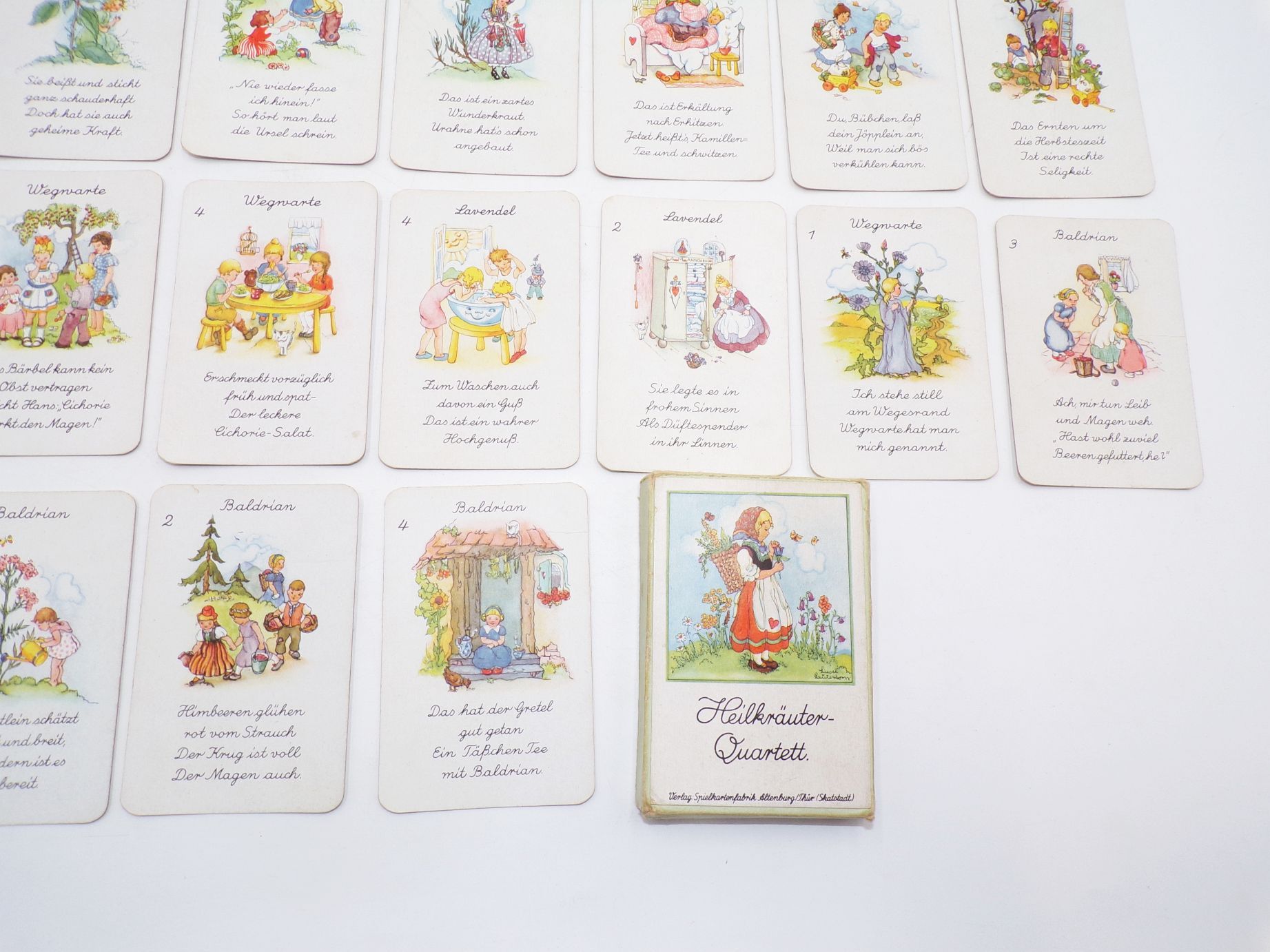 Heilkräuter Quartett Liesel Lauterborn altes Kartenspiel Heilkräuter Quartett Liesel Lauterborn altes Kartenspiel