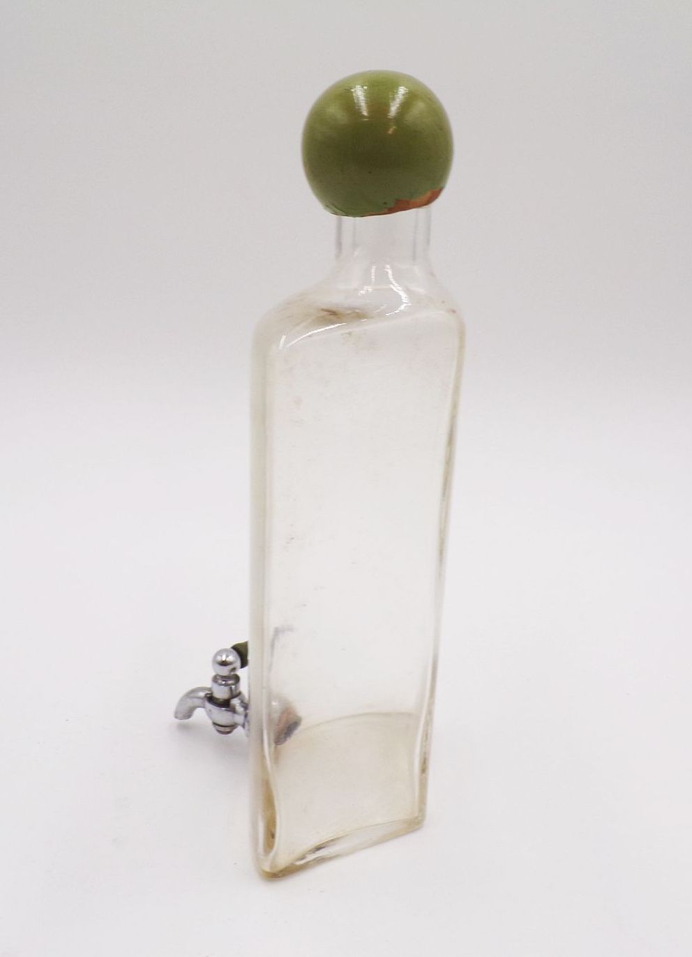 Alte Spender Haarwasser Frisör Barbier Glas 3 Stück Deko