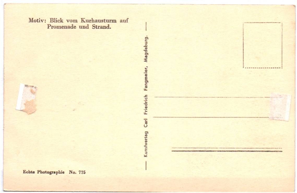 Echtfoto Ak Swinemünde Pommern Blick vom Kurhausturm auf Promenade 