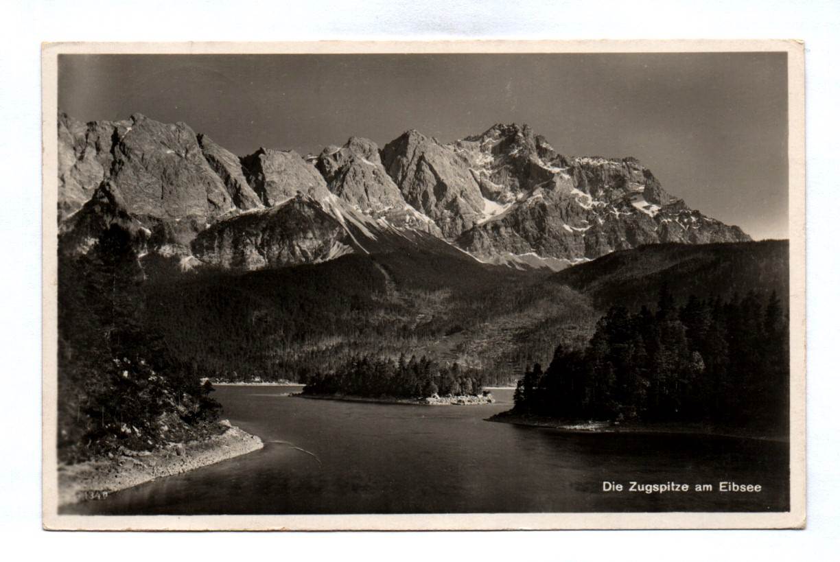 Ak Die Zugspitze am Eibsee Echtfoto 1936