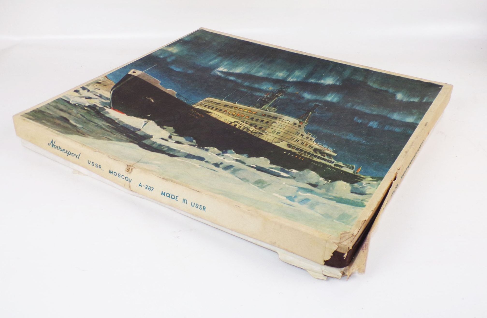 Novoexport Baukasten Atom Eisbrecher Lenin USSR Schiff um 1960