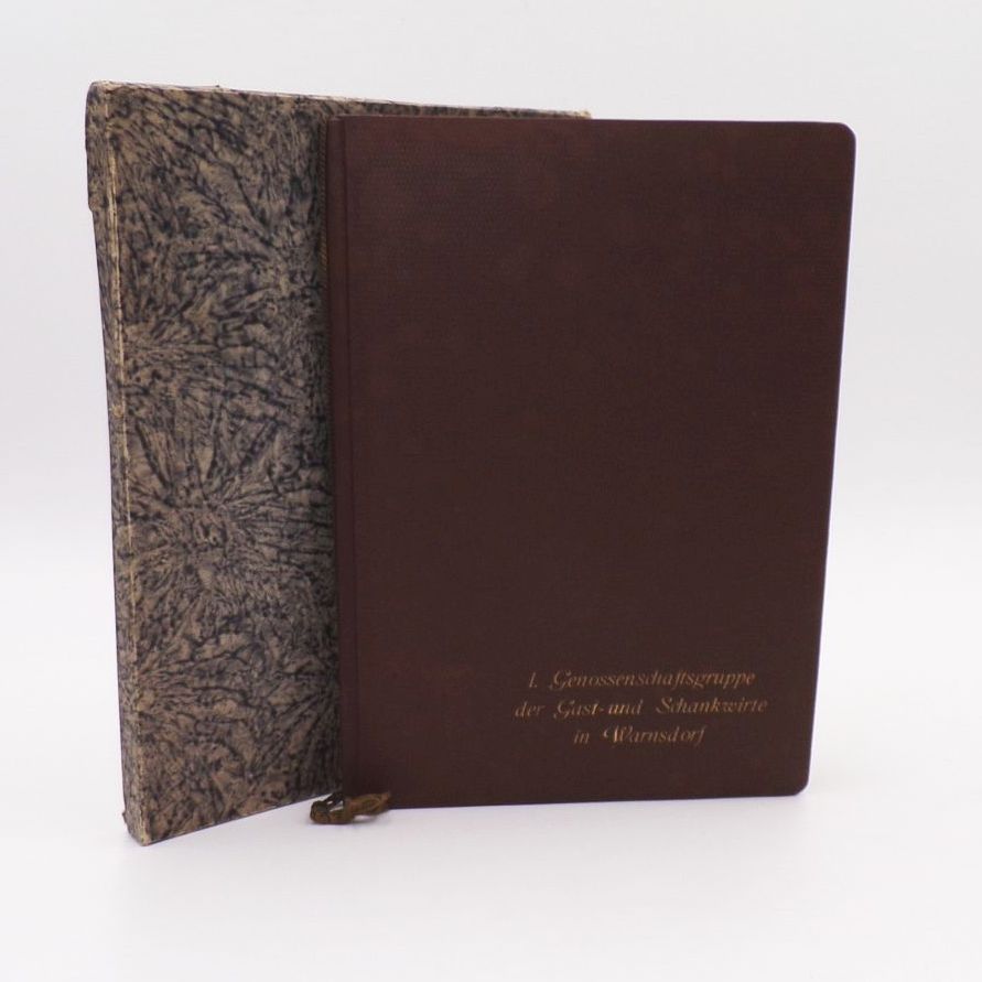 Ehren Urkunde Genossenschaftsgruppe Gastwirte Schankwirte Warnsdorf 1934