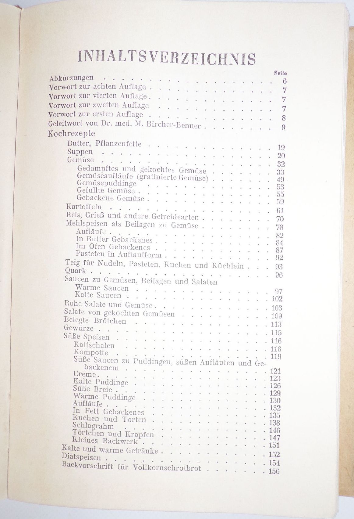Das Wendepunkt Kochbuch von Berta Brupbacher Bircher 1927 vegetarische Kost