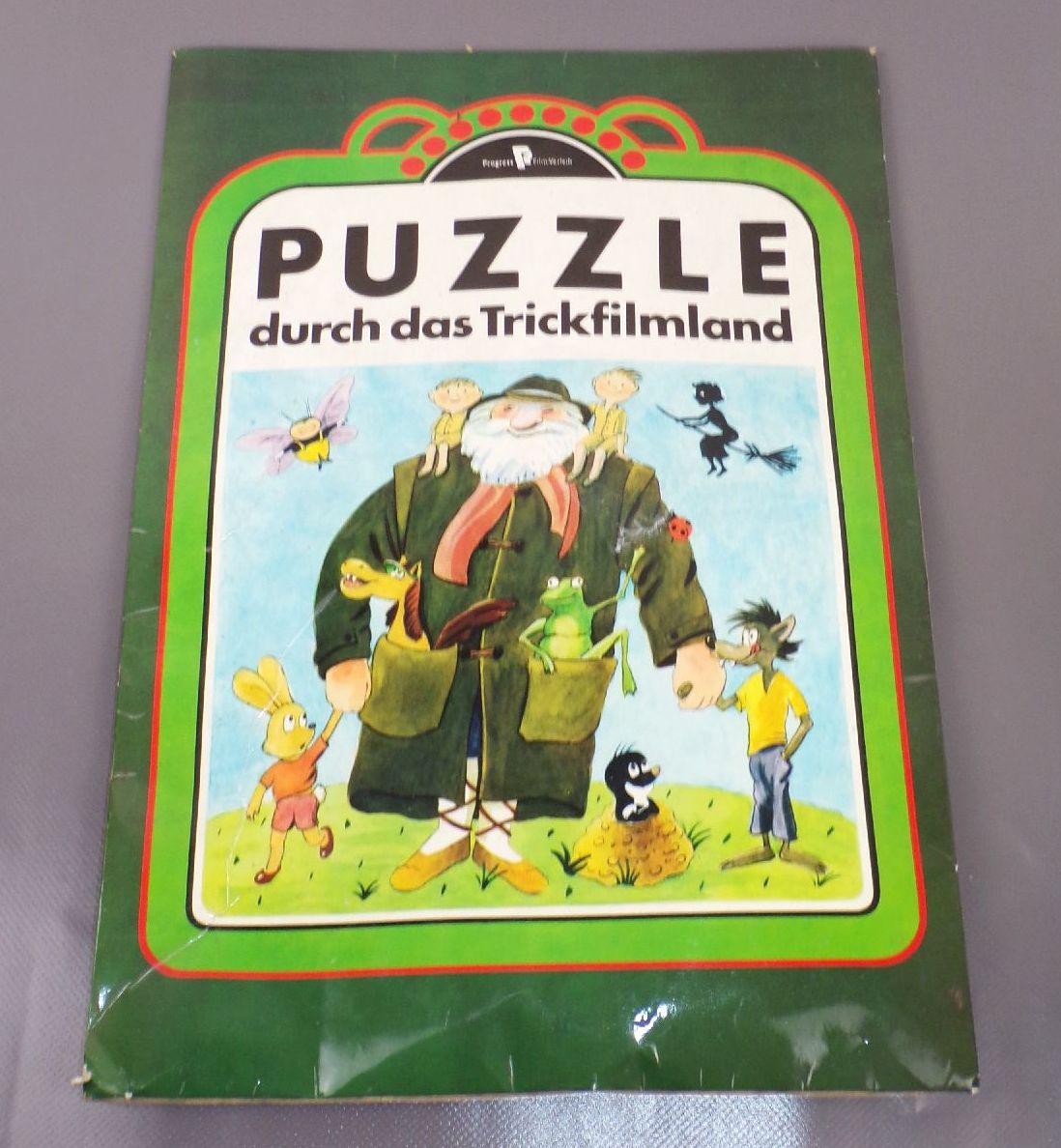 Progress Puzzle durch das Trickfilmland DDR Spielzeug Hase und Wolf Nu Pagadi 