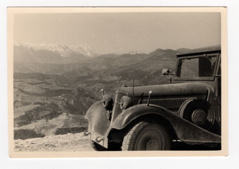 Foto deutsches KFZ Thermopylae Griechenland 2 Wk WW2 greece