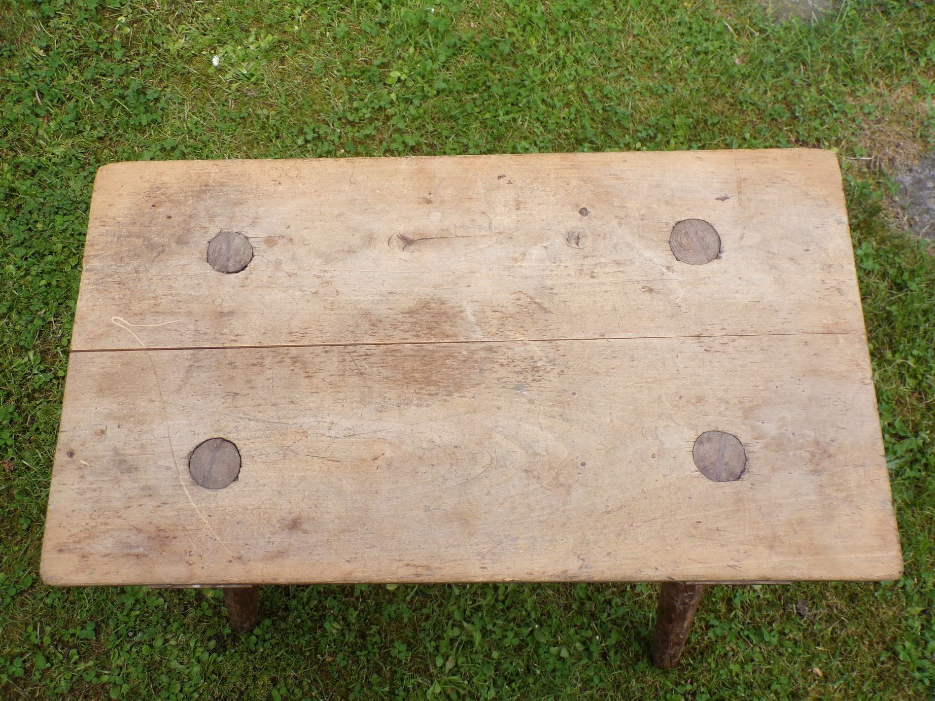 Alter Holzhocker Vierbein Hocker Schemel Industrie Look Vintage Werkstatthocker