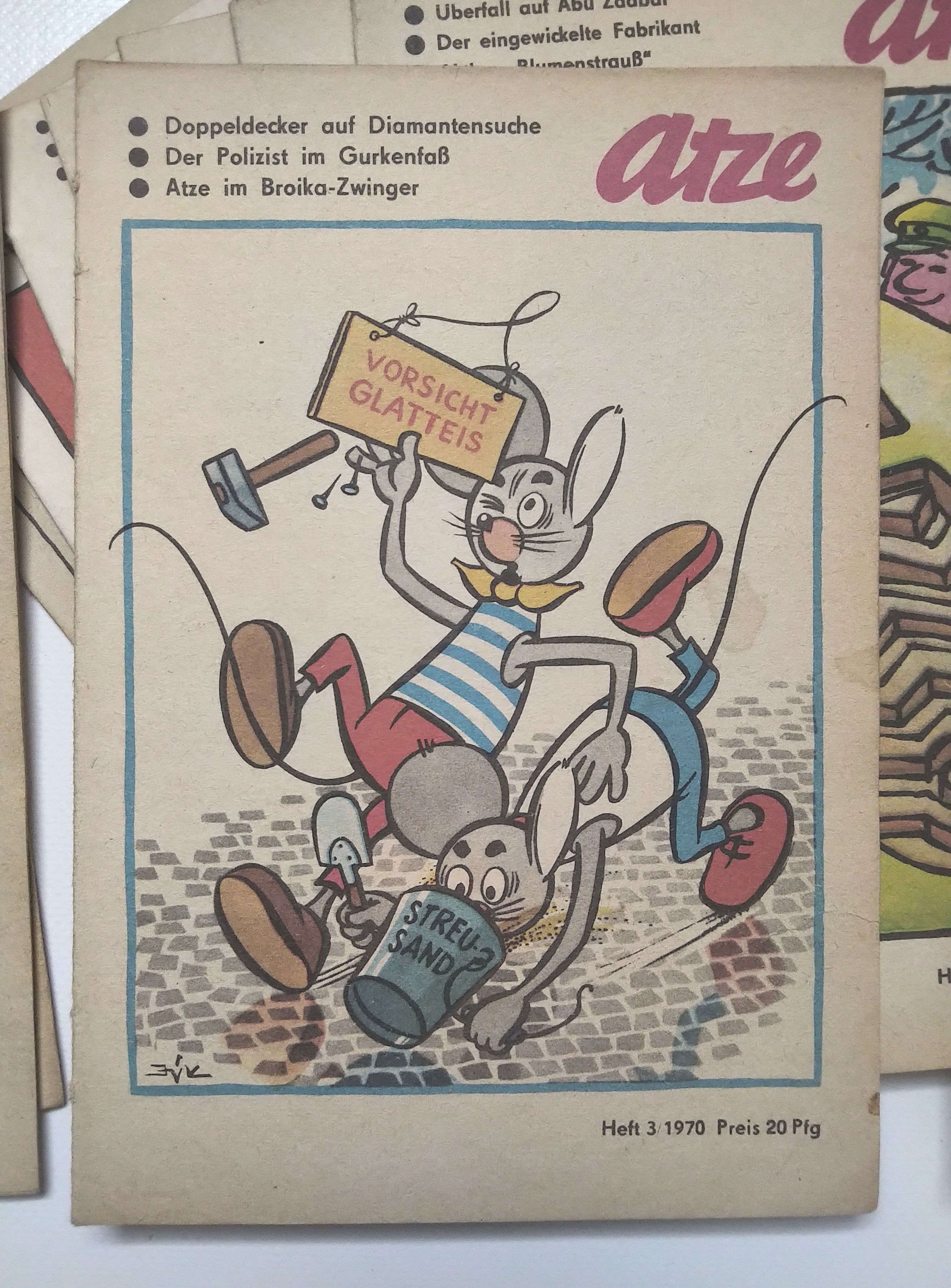 Atze Comic Jahrgang 12 Hefte Kinder DDR 1970