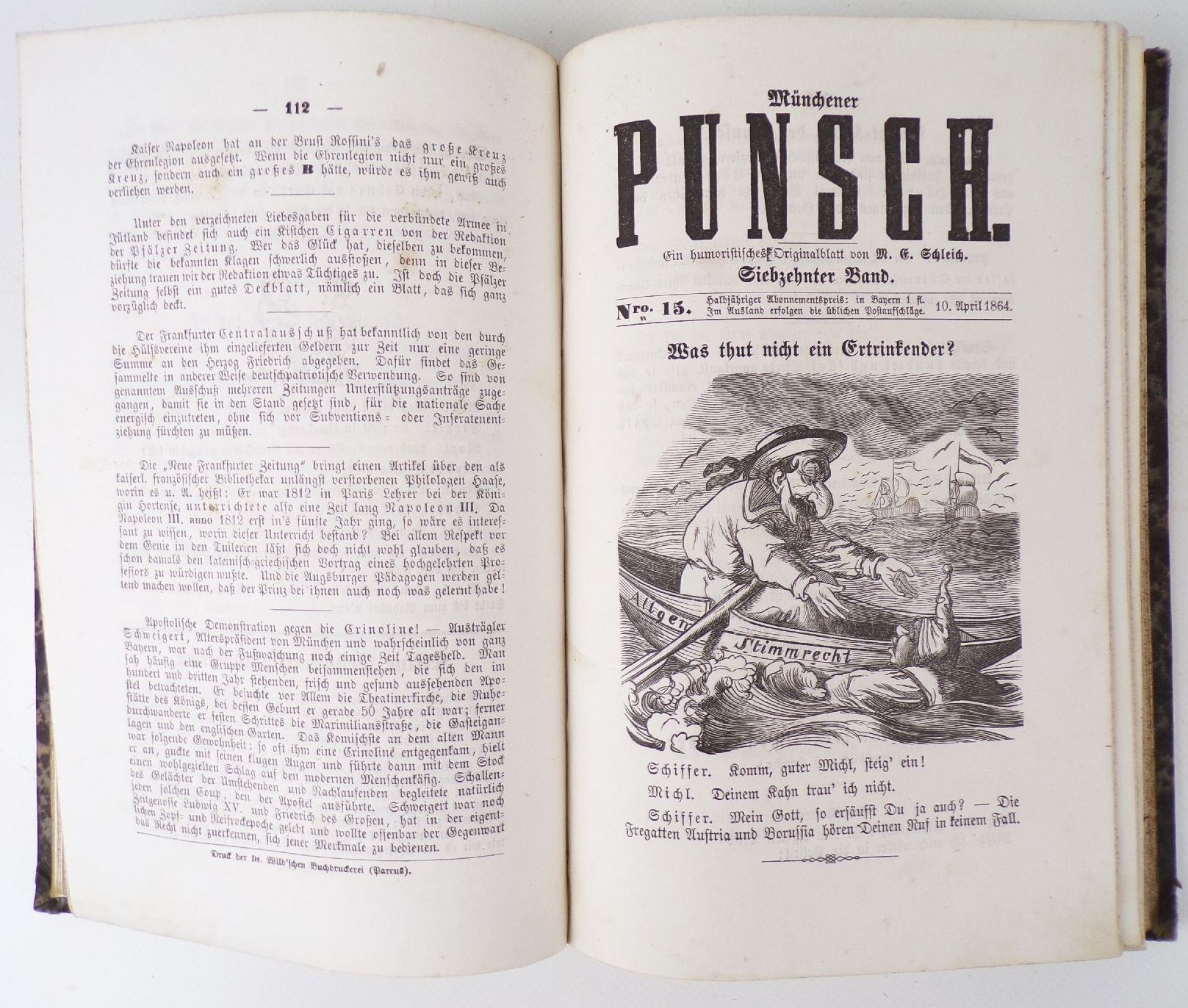 Münchener Punsch 1864 kompletter Jahrgang Münchener Punsch 1864 kompletter Jahrgang
