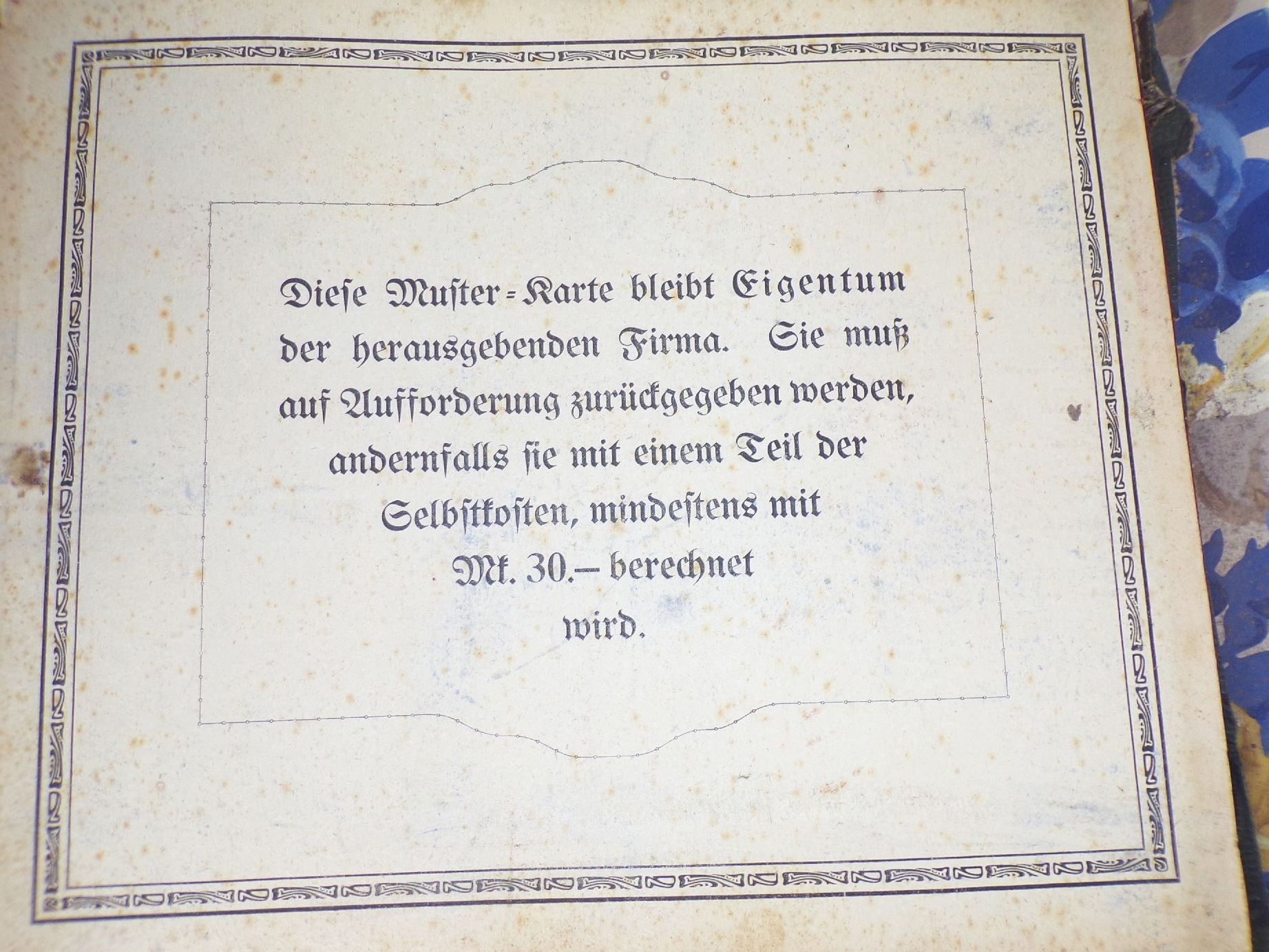 Altes Tapeten Musterbuch Schlote Dresden 1921 Altes Tapeten Musterbuch Schlote Dresden 1921