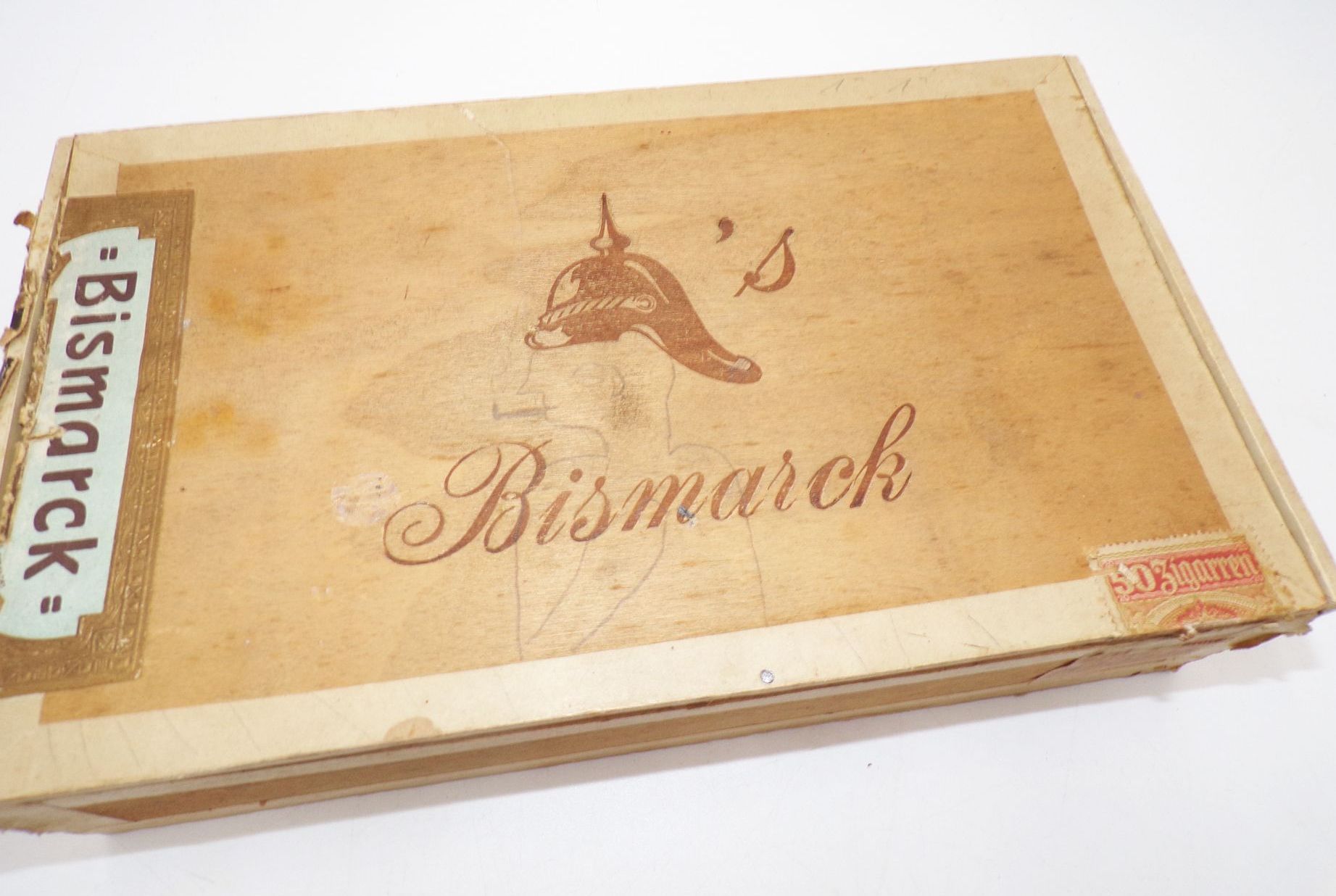 Alte Zigarrenkiste Bismarck um 1935 Alte Zigarrenkiste Bismarck um 1935