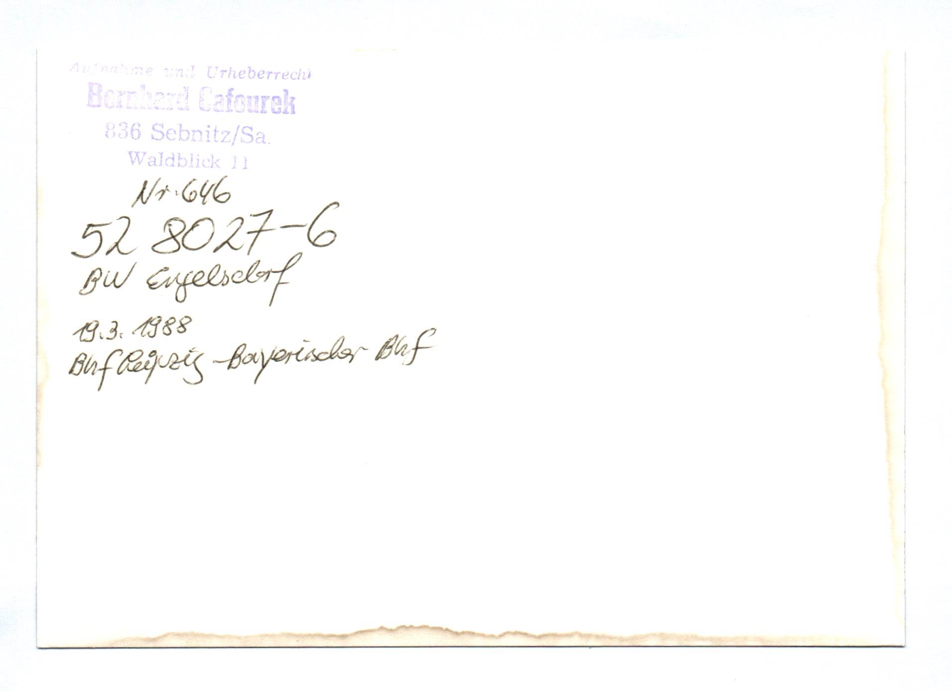 Foto Dampflok 52 8027-6 Bahnwerk Engelsdorf Foto Dampflok 52 8027-6 Bahnwerk Engelsdorf