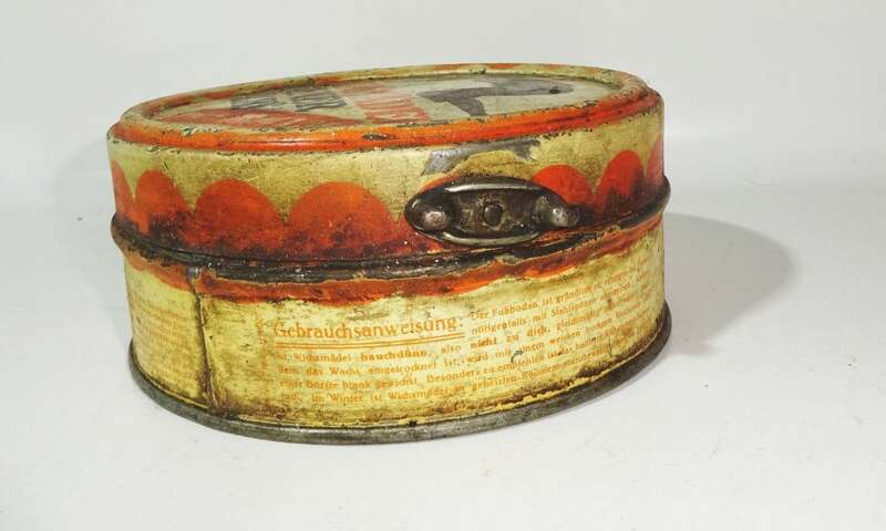 Alte Blechdose Wichsmädel Bohnerwachs Dose 1930er 