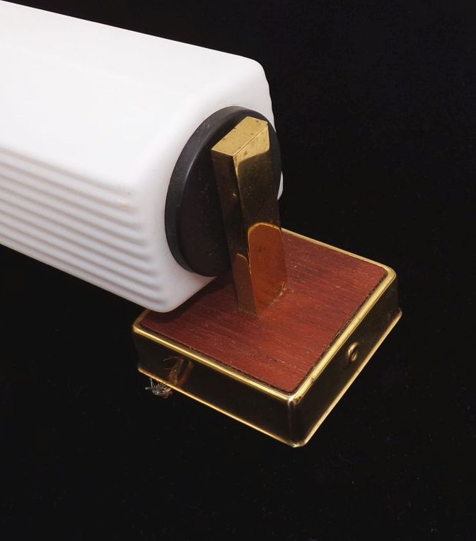 Wandleuchten 2 Stück DDR Wandlampe Weiß Gold E14 Vintage Art Deco 