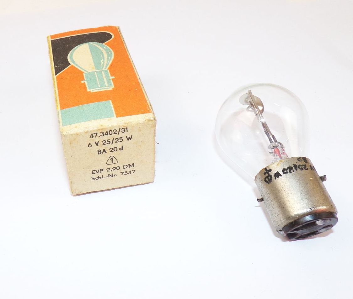 NARVA Autolampe 6 V 25 W Glühlampe Beleuchtung kfz Trabant Wartburg OVP