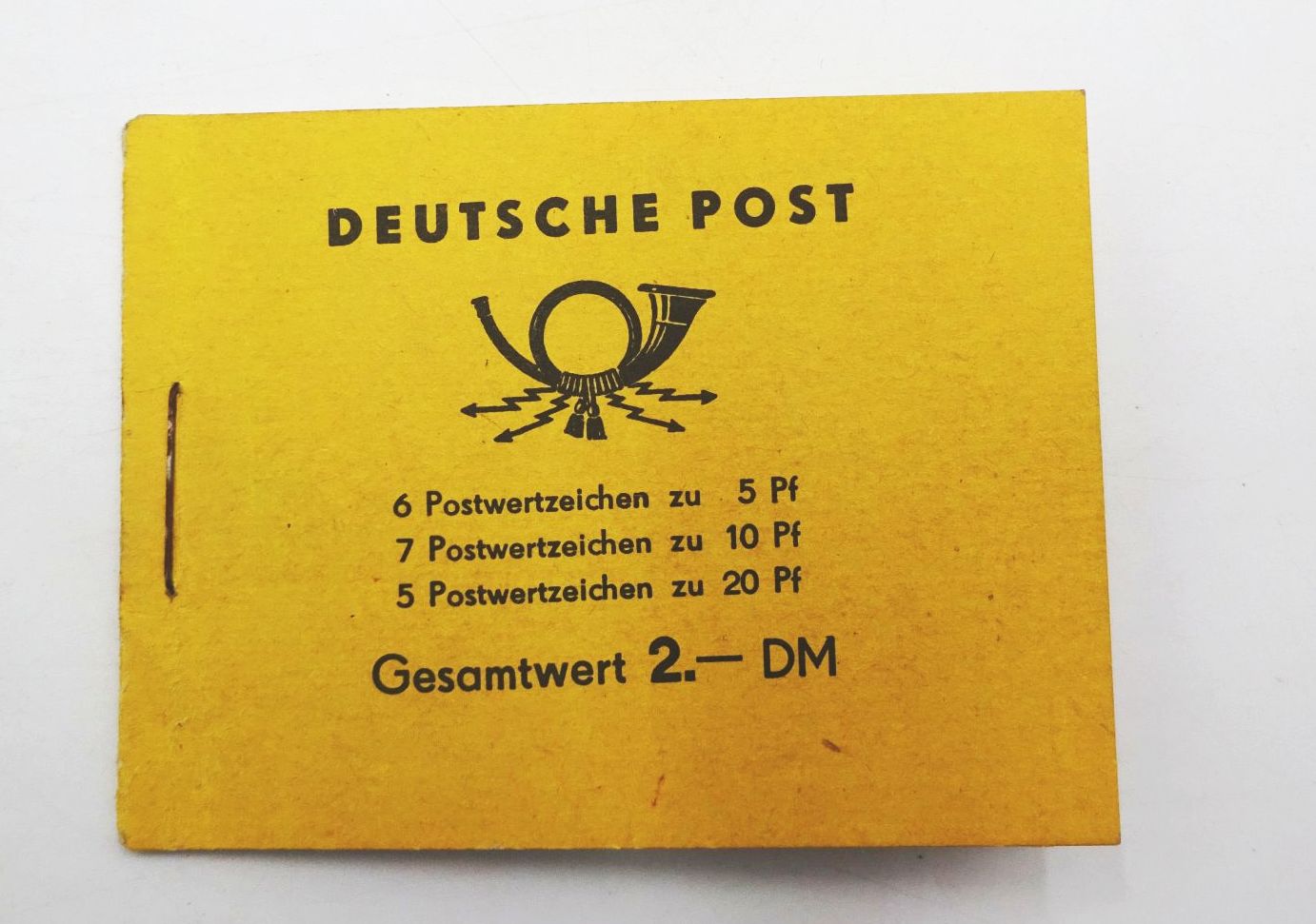Deutsche Post Markenheftchen Gesamtwert 2 DM BGW Leuchtstofflampen