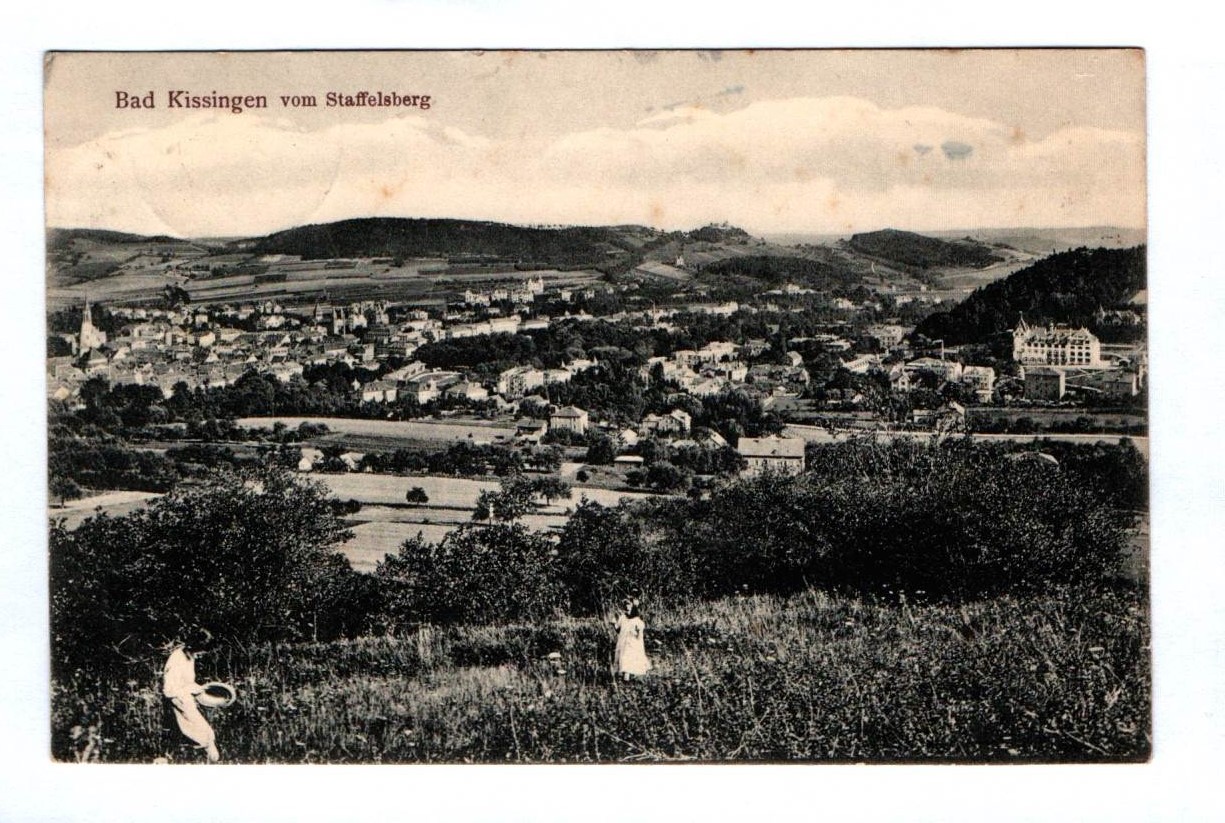 Ak Bad Kissingen vom Staffelsberg Bayern