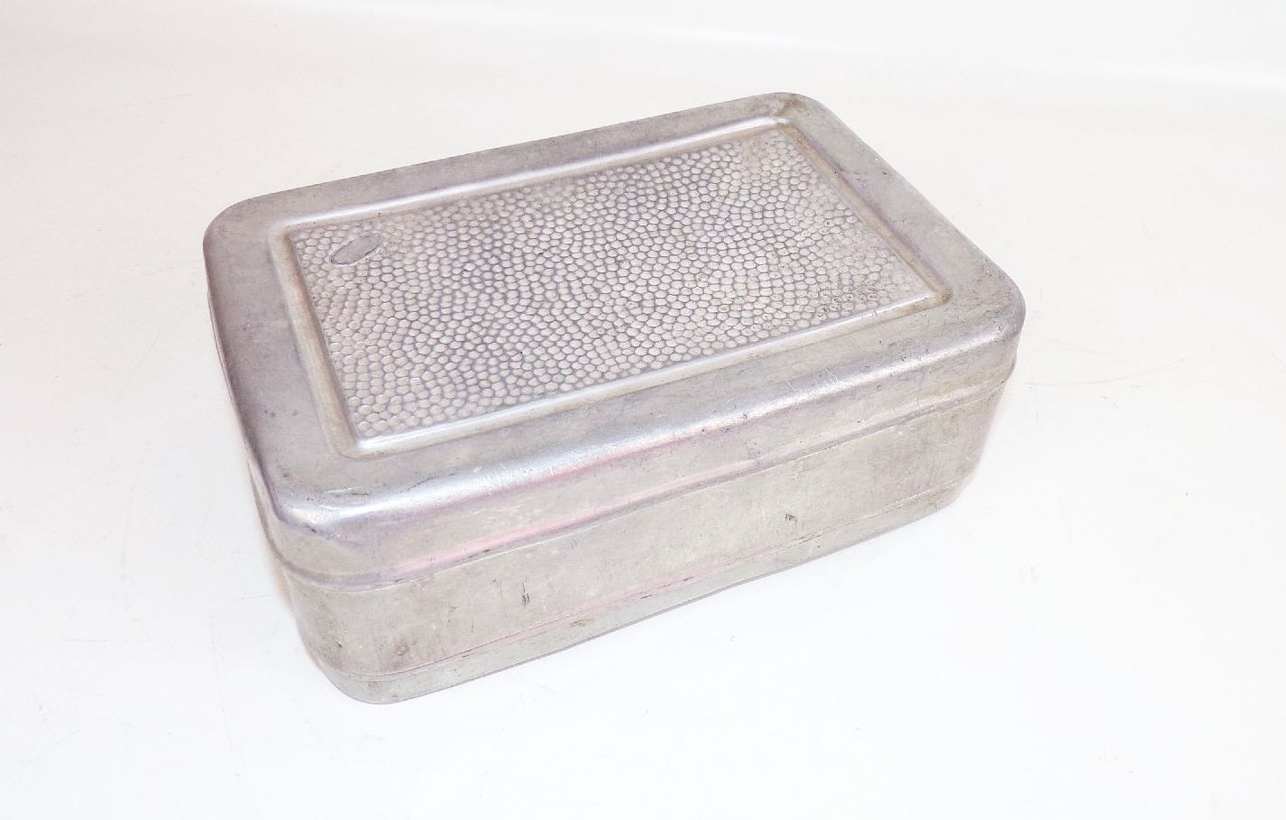 DDR Brotdose Aluminium Bemmbüchse XL Pausenbrot Alu Box vintage