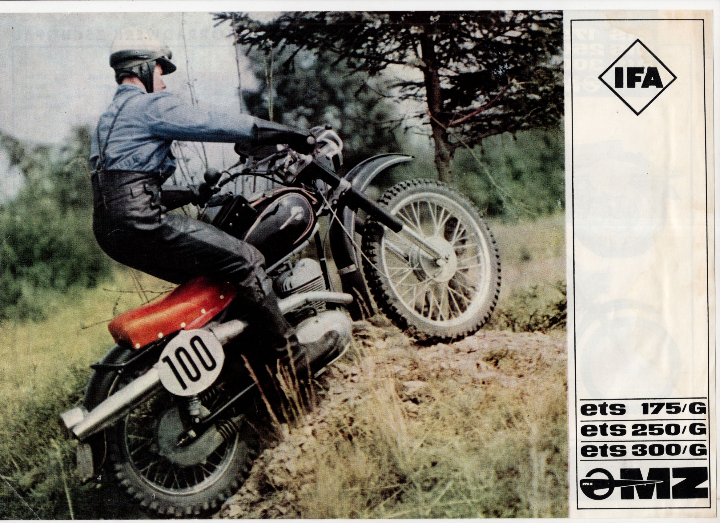 Reklame Blatt ETS175G ETS250G ETS300G MZ Motorrad Ifa 1966