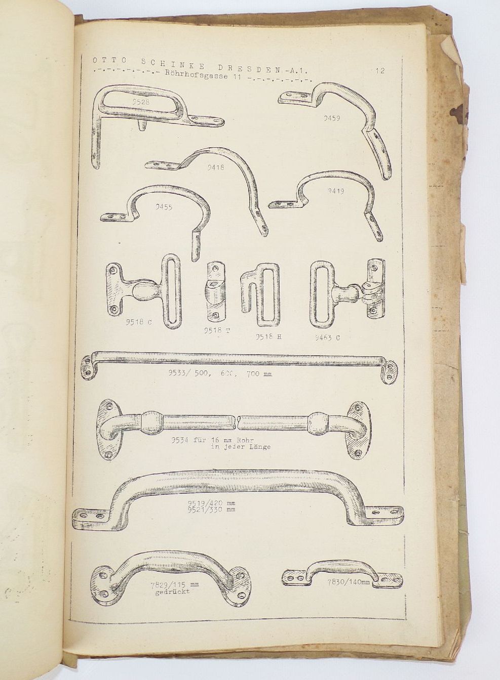 Musterbuch Otto Schinke Dresden Omnibus Beschläge Karosseriebeschläge 