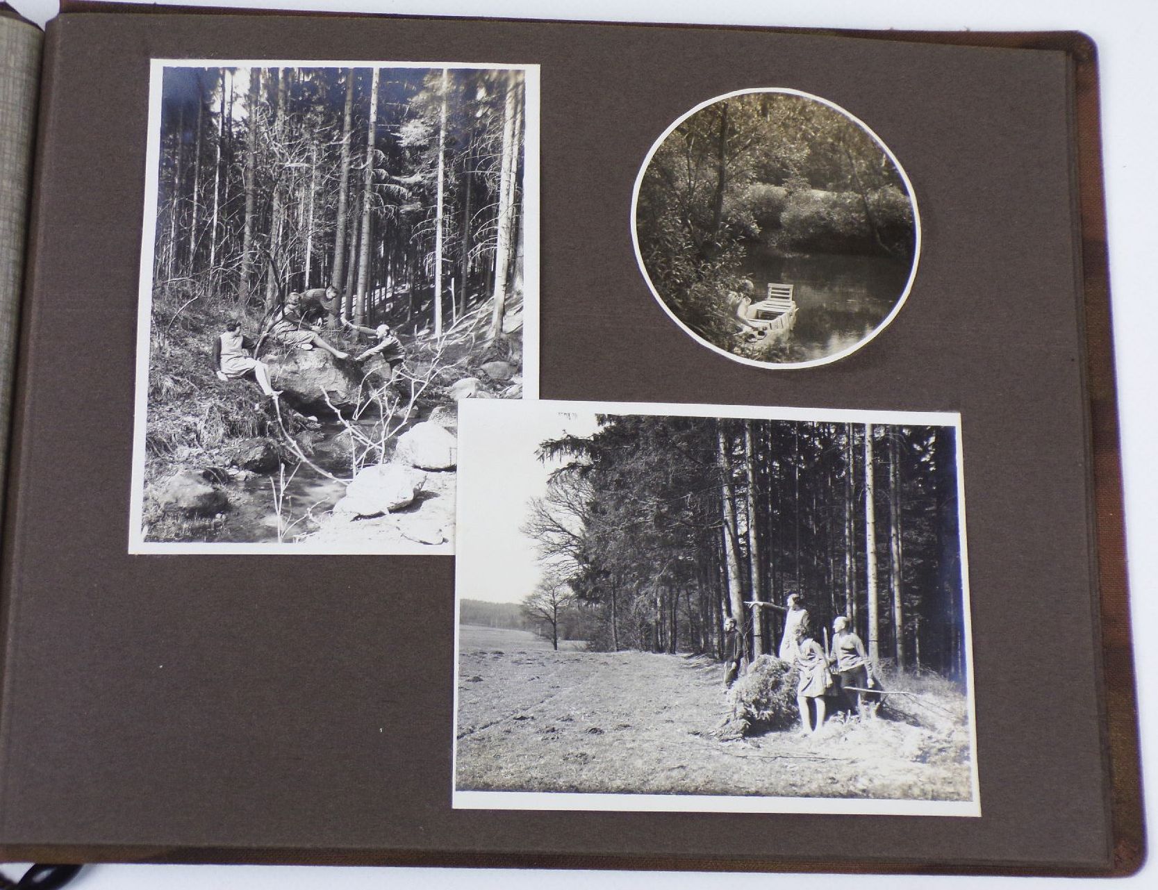 Altes Fotoalbum Bautzen Maler beim malen Löbau Stolpen Schurig Baude Spree 