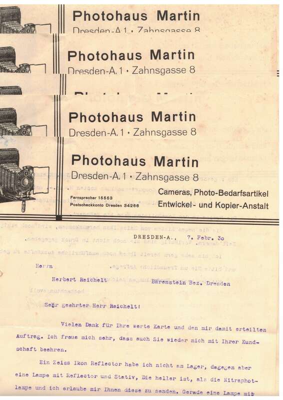 5 x Litho Rechnung Photohaus Martin Dresden A 1 Zahnsgasse 
