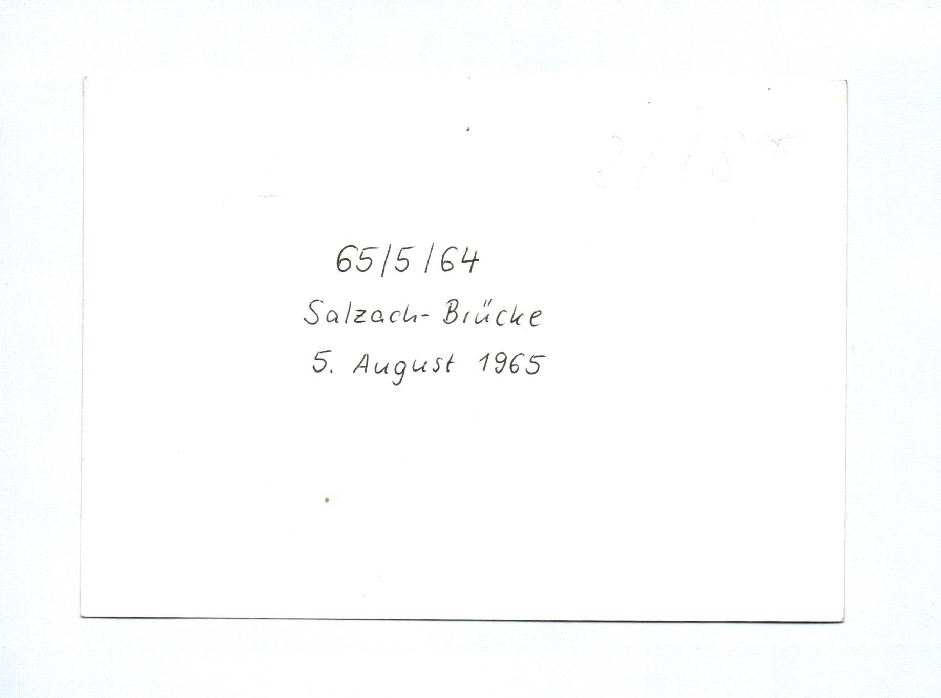 Foto Salzach Brücke August 1965