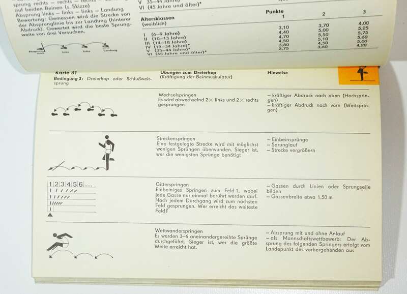 Sportabzeichen der DDR Übungssammlung 1977 Sportverlag Berlin