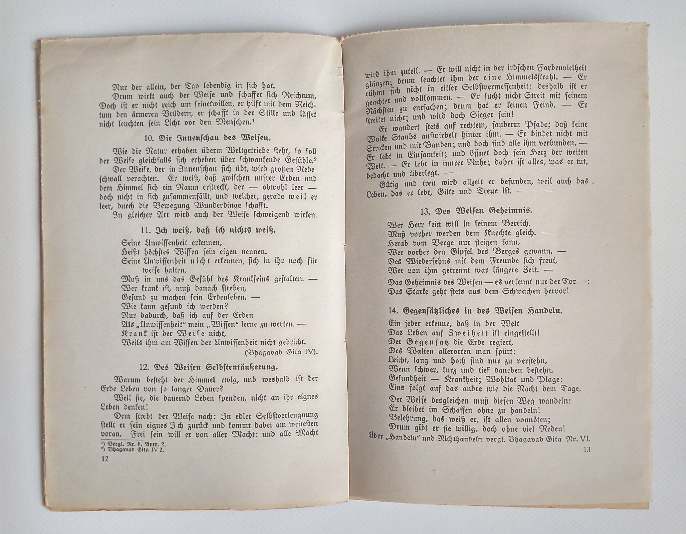 Tao und Teh Jenseits und Diesseits alte Broschüre Tao und Teh Jenseits und Diesseits alte Broschüre