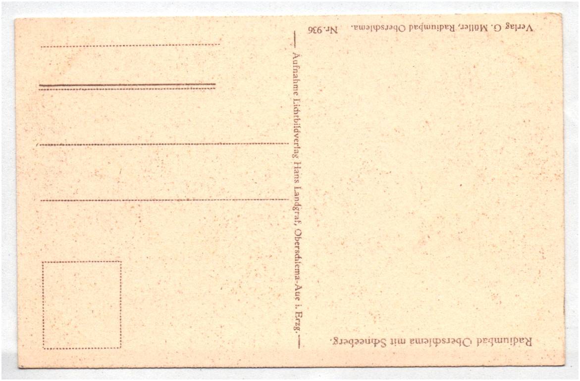 Radiumbad Oberschlema mit Schneeberg alte Postkarte Radiumbad Oberschlema mit Schneeberg alte Postkarte