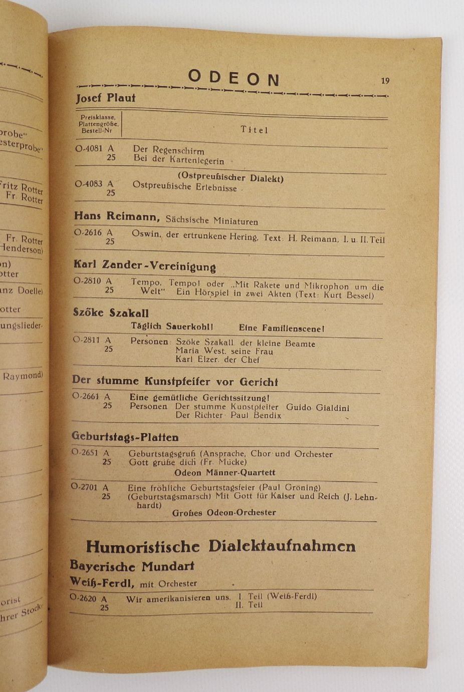 Katalog Odeon Electric Musikplatten Gesamt Nachtrag 1928 1929 Hauptverzeichnis Katalog Odeon Electric Musikplatten Gesamt Nachtrag 1928 1929 Hauptverzeichnis